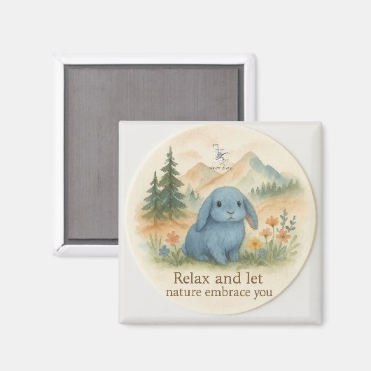 Ontspan en laat de natuur je omarmen magneet (Voorkant / Achterkant)