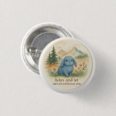 Ontspan en laat de natuur je omarmen ronde button 3,2 cm (Voorkant /achterkant)