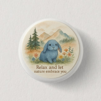 Ontspan en laat de natuur je omarmen ronde button 3,2 cm