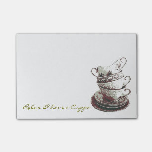 "Ontspan en laat een Cuppa" Post it Notes