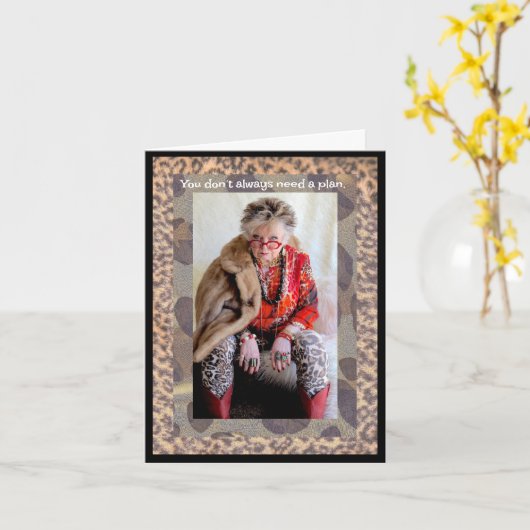 Ontspan en laat het leven gebeuren kaart (Gele Bloem)