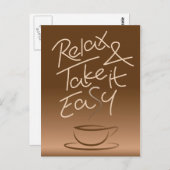 Ontspan en maak het gemakkelijk briefkaart (Voorkant / Achterkant)