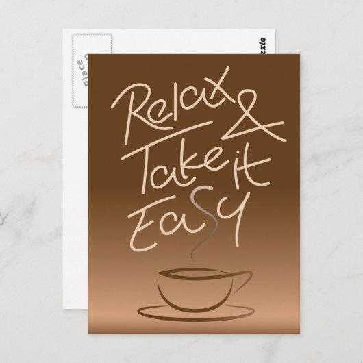 Ontspan en maak het gemakkelijk briefkaart (Voorkant / Achterkant)