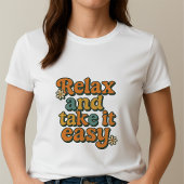 Ontspan en neem het ervan Cute Retro Daisy Groovy T-shirt