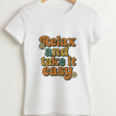 Ontspan en neem het ervan Cute Retro Daisy Groovy T-shirt
