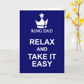 Ontspan en neem het gemakkelijk Vaderdag navy blau Kaart (Gele Bloem)