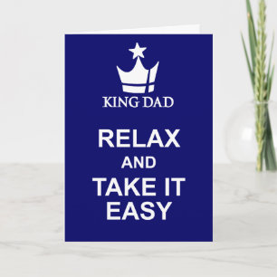 Ontspan en neem het gemakkelijk Vaderdag navy blau Kaart