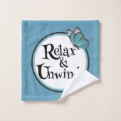 Ontspan en ontwind Blauwgroen ontwerper Pattered Bad Handdoek (Wasdoekje)