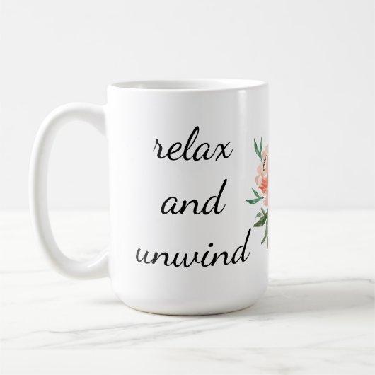 Ontspan en ontwind Floral Koffiemok (Links)