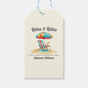 Ontspan en pensioneer Tropical Cocktail Beach Chai Cadeaulabel