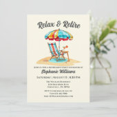 Ontspan en pensioneer Tropical Cocktail Beach Chai Kaart (Staand voorkant)