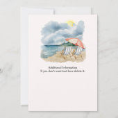 Ontspan en wees Fifty Tropical Beach Chair Thema Kaart (Achterkant)