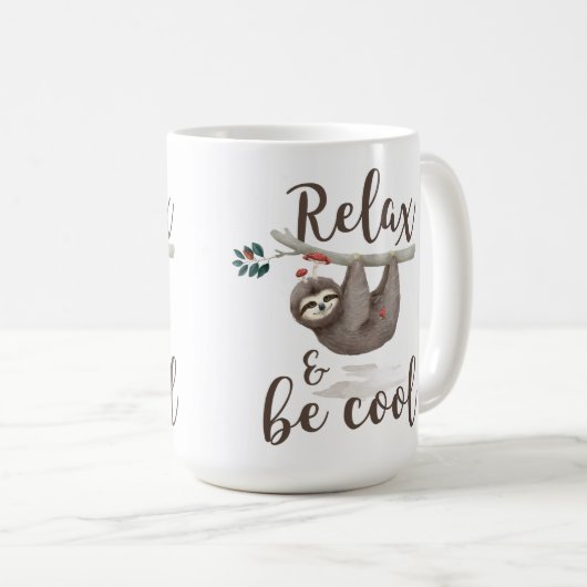 Ontspan en wees koel koffiemok (Voorkant rechts)