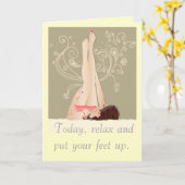 Ontspan en zet je voeten op kaart (Gele Bloem)