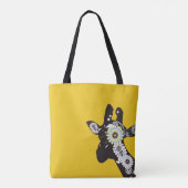 Ontspan - Gele Funky Grappige Giraf Tote Bag (Achterkant)