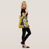 Ontspan - Gele Funky Grappige Giraf Tote Bag (Op model)