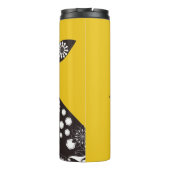 Ontspan - Gele Funky Grappige Giraffe Thermosbeker (Achterkant)