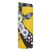 Ontspan - Gele Funky Grappige Giraffe Thermosbeker (Geroteerd rechts)
