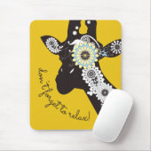 Ontspan - Gele Funky Koele Giraffe Muismat (Met muis)