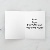 ONTSPAN, GENIET EN GENIET VAN JE VERJAARDAG KAART (Binnen)