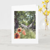 ONTSPAN, GENIET EN GENIET VAN JE VERJAARDAG KAART (Gele Bloem)