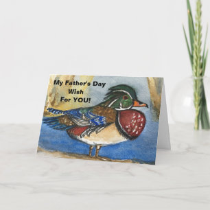 Ontspan Geniet van Wishes Wood Duck Fathers Day Ar Kaart