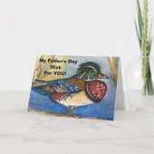 Ontspan Geniet van Wishes Wood Duck Fathers Day Ar Kaart (Voorkant)