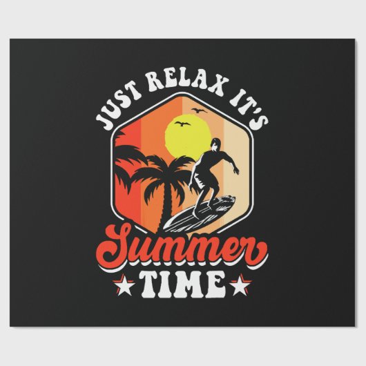 Ontspan gewoon dat het zomertijd is cadeaupapier (Vlak)