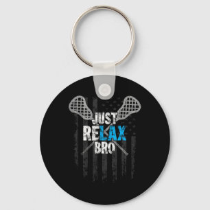 Ontspan gewoon voor lacrosse sticks gestresste Ame Sleutelhanger