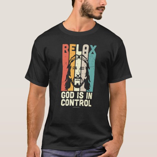 Ontspan God, Christelijke Bijbel Verse Religie T-shirt (Voorkant)