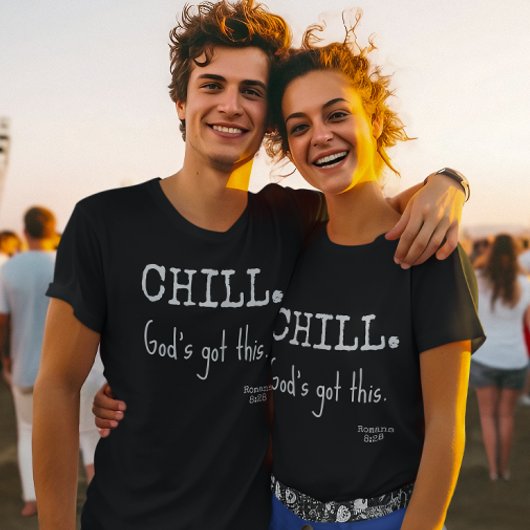 Ontspan - God heeft dit onder controle Schrift Rom T-shirt