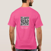 Ontspan God Heeft Dit QR Code Schrift Roze T-shirt (Achterkant)