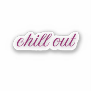 Ontspan Grappig Ontspannen Paarse Cursief Sticker