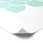 Ontspan Groene Witte Yoga Citaten Zen Fitness Work Poster (Hoek)