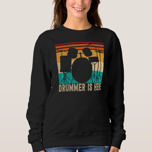Ontspan het drummer in de onderdrukking trui (Voorkant)
