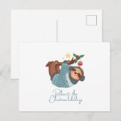 Ontspan, het is vakantie - Luiaard Briefkaart (Voorkant / Achterkant)