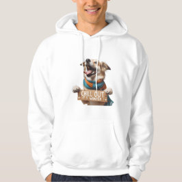 "Ontspan, het is winter! Enthousiaste hond  Hoodie