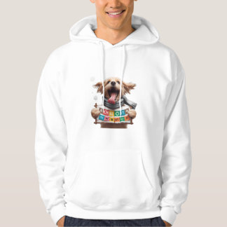 "Ontspan, het is winter! Levendig hondenbord met l Hoodie