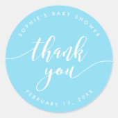 Ontspan het script Hartelijk dank Ronde Sticker (Voorkant)