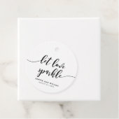 Ontspan het script Let Love Sparkle Wedding Bedankjes Labels (In situ)