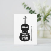 Ontspan hier de Violin Player Briefkaart (Staand voorkant)