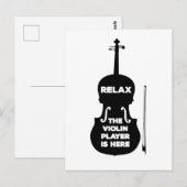 Ontspan hier de Violin Player Briefkaart (Voorkant / Achterkant)