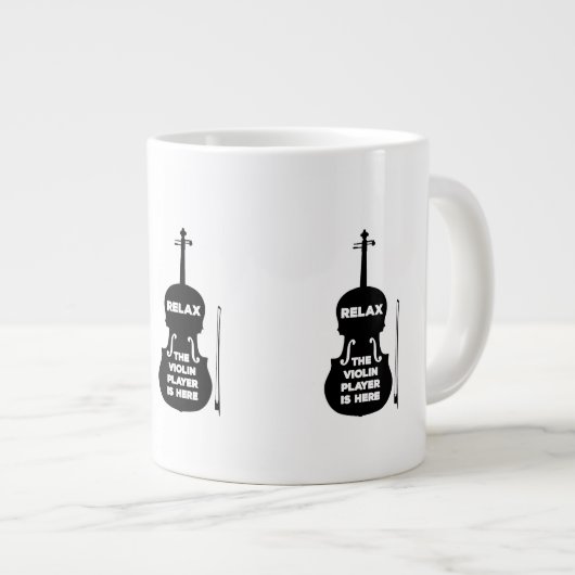 Ontspan hier de Violin Player Grote Koffiekop (Voorkant rechts)