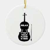 Ontspan hier de Violin Player Keramisch Ornament (Voorkant)