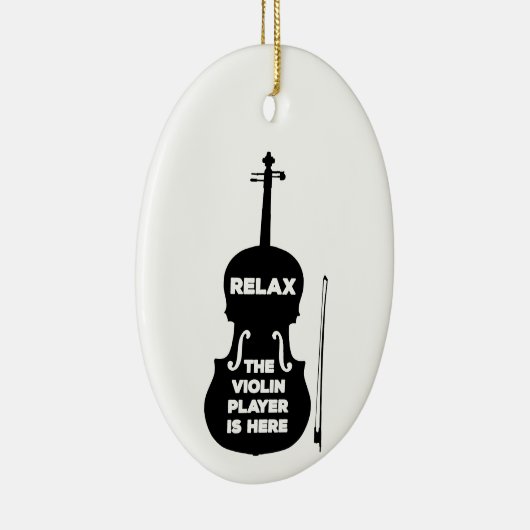 Ontspan hier de Violin Player Keramisch Ornament (Rechts)
