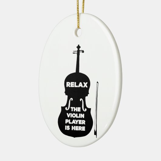 Ontspan hier de Violin Player Keramisch Ornament (Links)