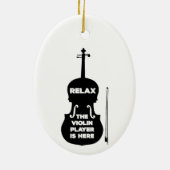 Ontspan hier de Violin Player Keramisch Ornament (Achterkant)