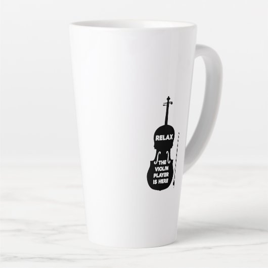 Ontspan hier de Violin Player Latte Mok (Rechterhoek)