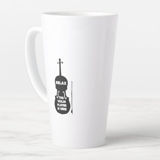 Ontspan hier de Violin Player Latte Mok (Linkerhoek)