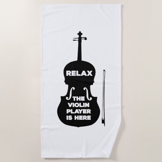 Ontspan hier de Violin Player Strandlaken (Voorkant)